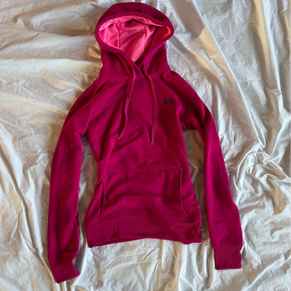 Womens x-small under armor two-tone pink hoodie